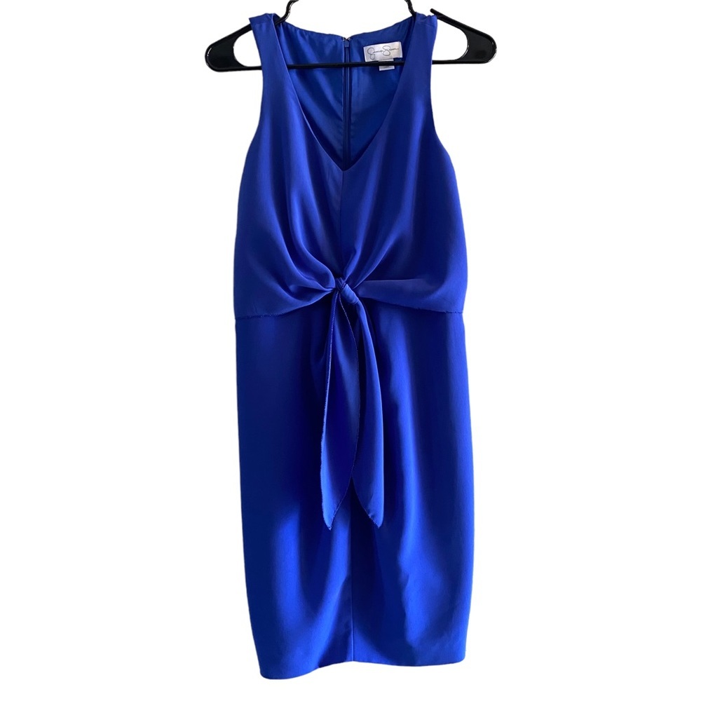 Jessica Simpson blue sleeveless dress‎ women’a size 4 cobalt blue business